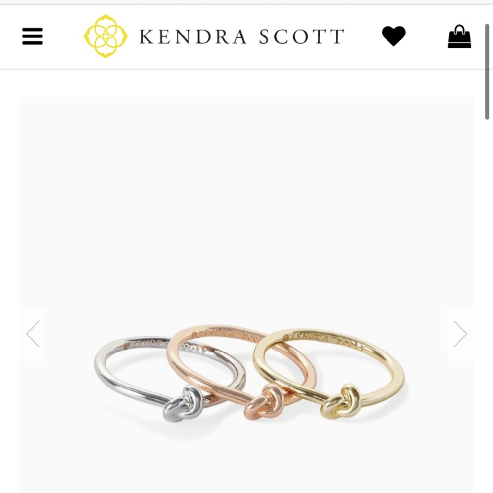 NWT Kendra Scott Presleigh Knot Rings set sz 5